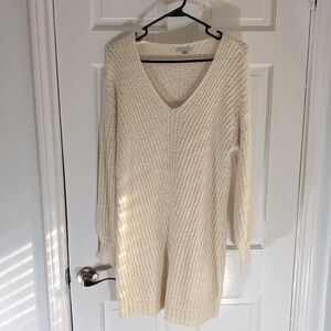 American Eagle sweater dress cream